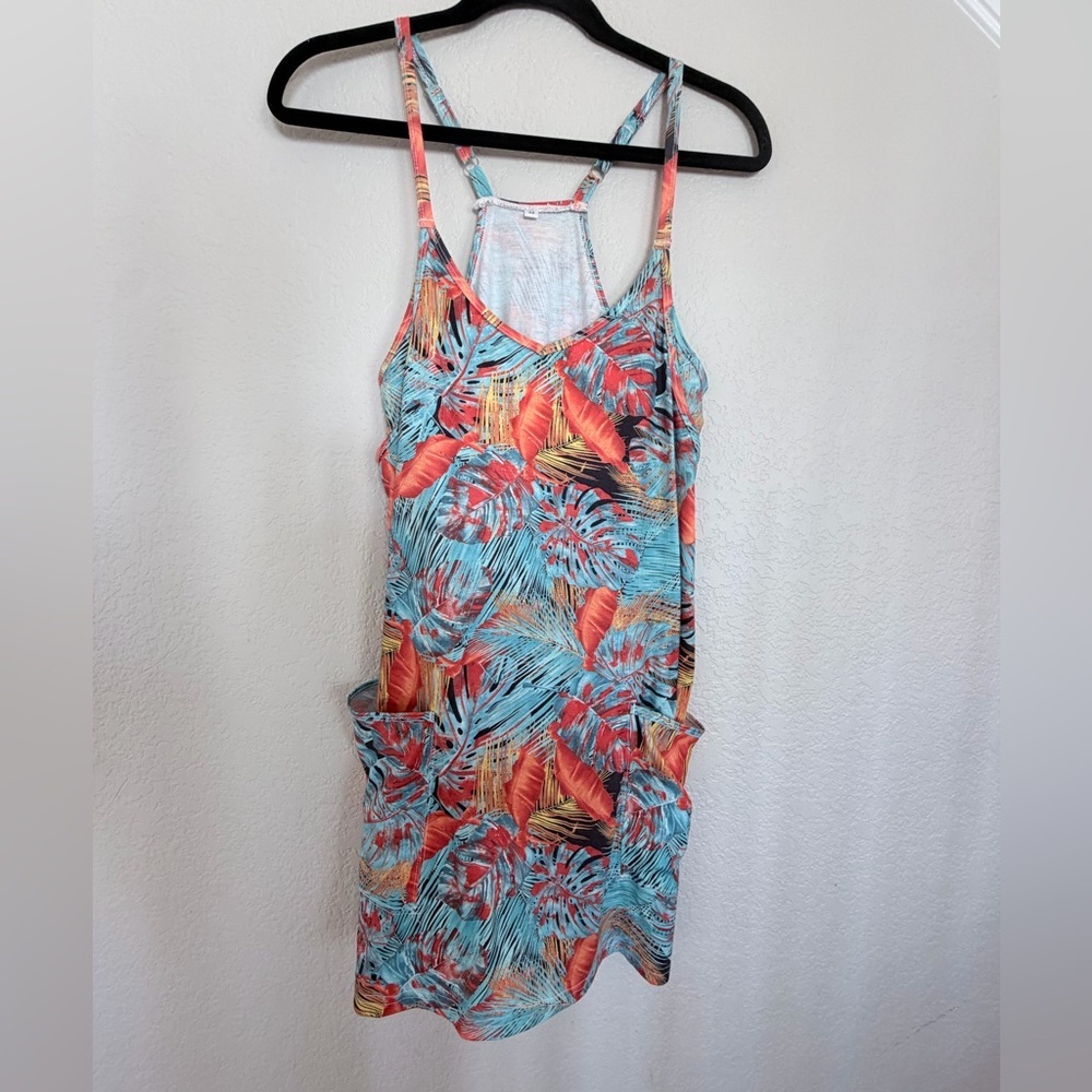 Amazon Essentials printed romper dress